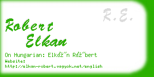 robert elkan business card